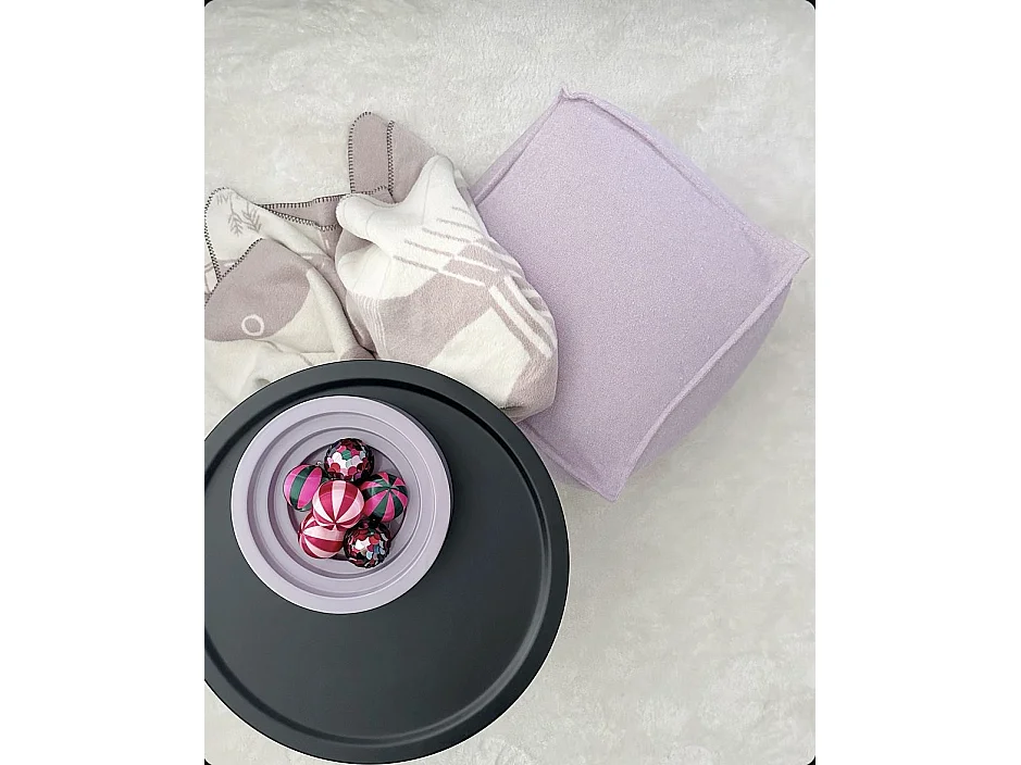 Pouf SHERALI Coton Rose 50 cm 50 cm 30 cm