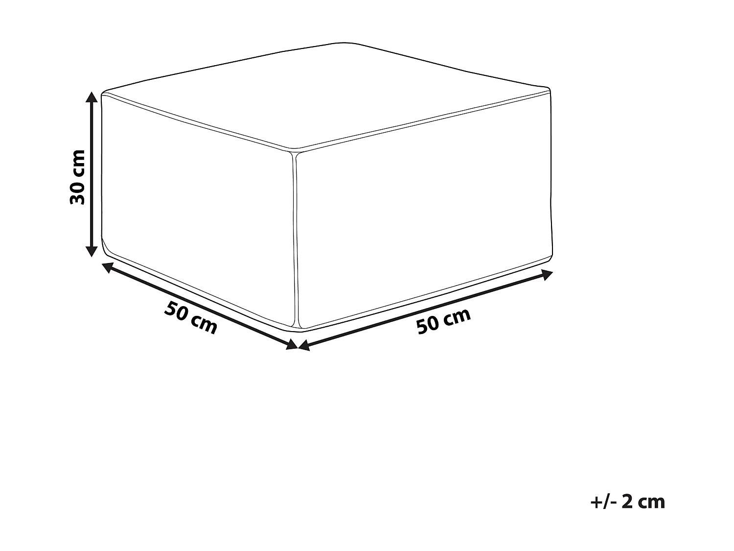 Puf SHERALI Bawełna Różowy 50 cm 50 cm 30 cm