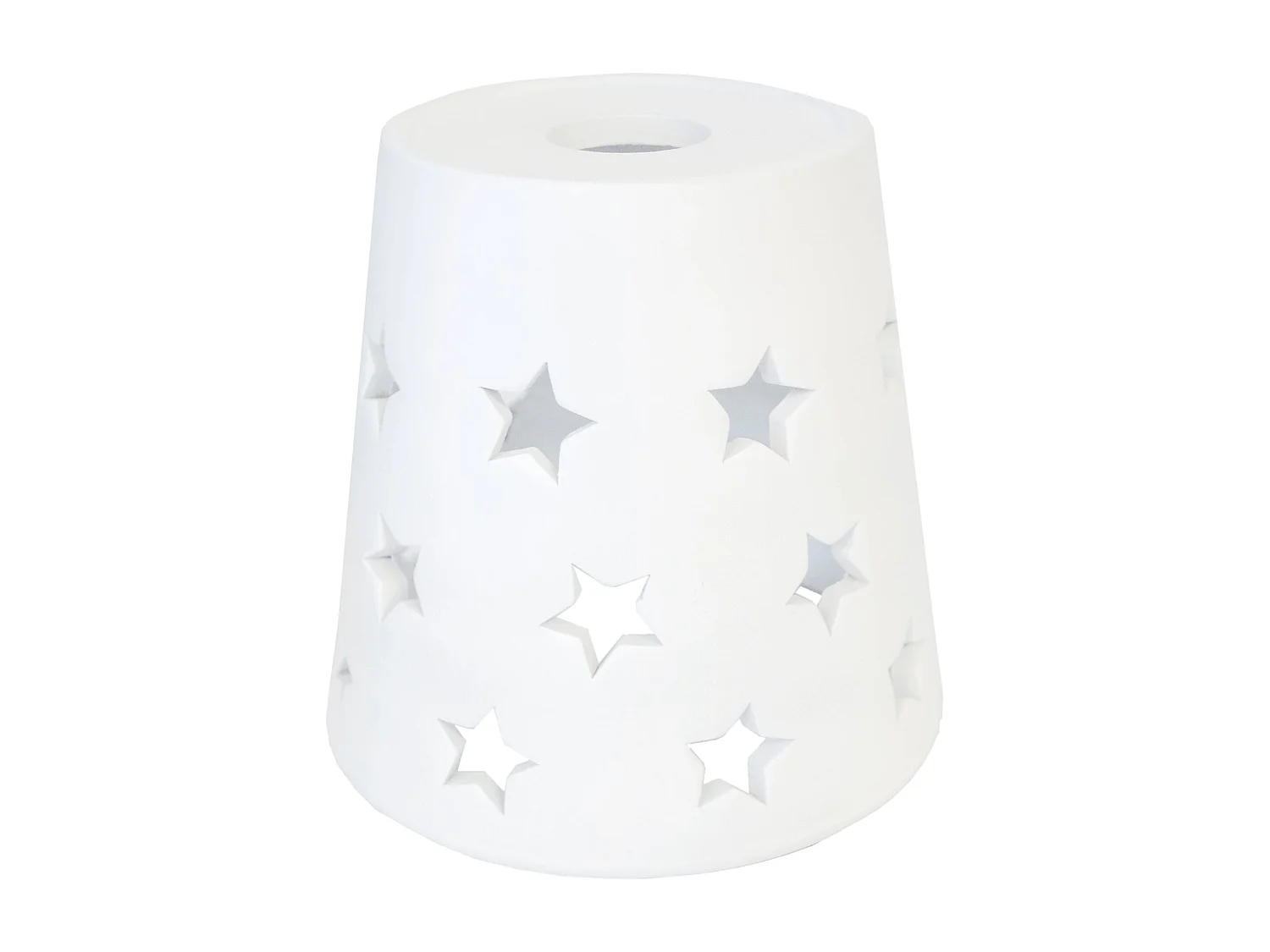 Abajur TOSEL OVAR cerâmica cone marfim D18 x H17  cm