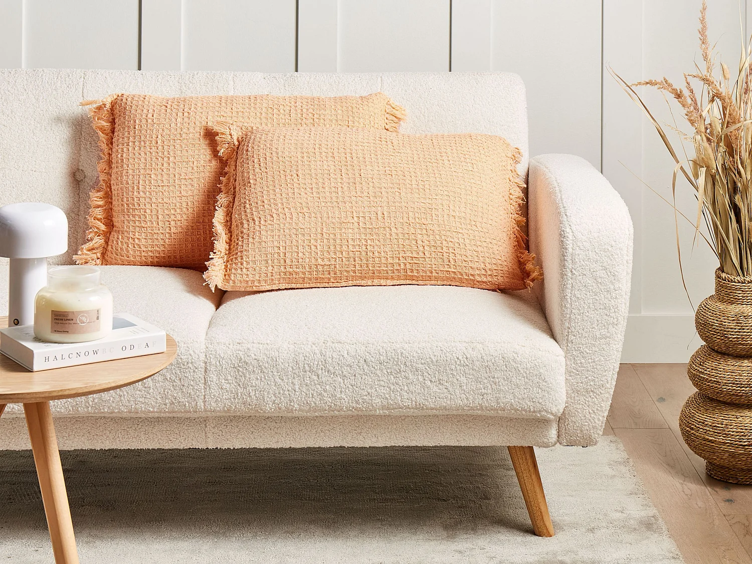 Set van 2 decoratieve kussens TANSY Katoen 40 x 60 cm Oranje Effen