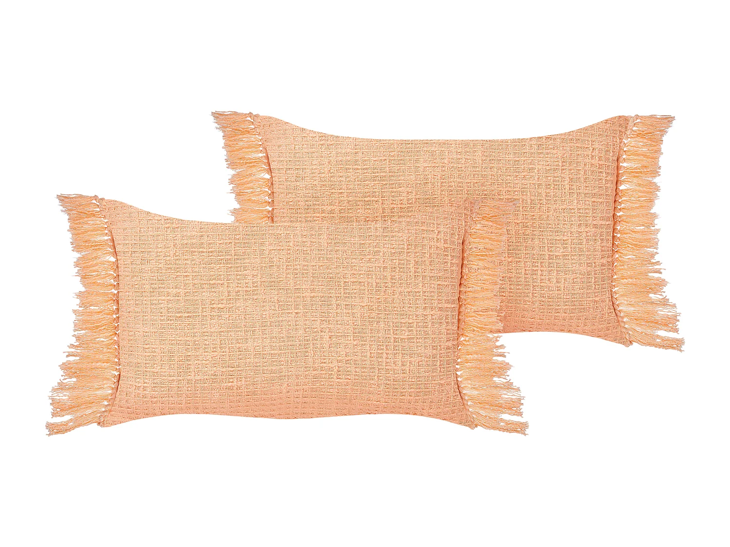 Set van 2 decoratieve kussens TANSY Katoen 40 x 60 cm Oranje Effen