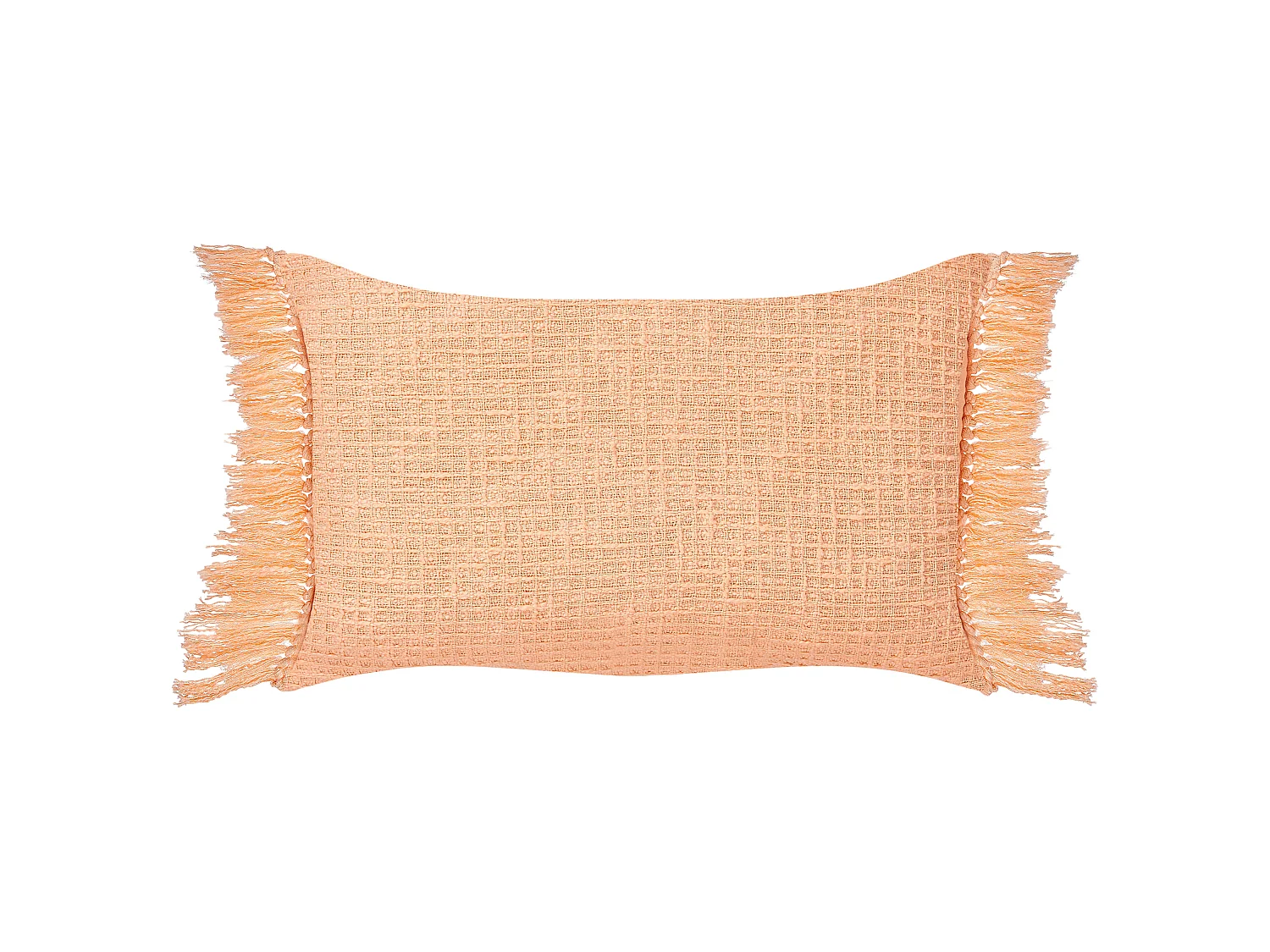 Set of 2 Decorative Cushions TANSY Cotton 40 x 60 cm Orange Solid