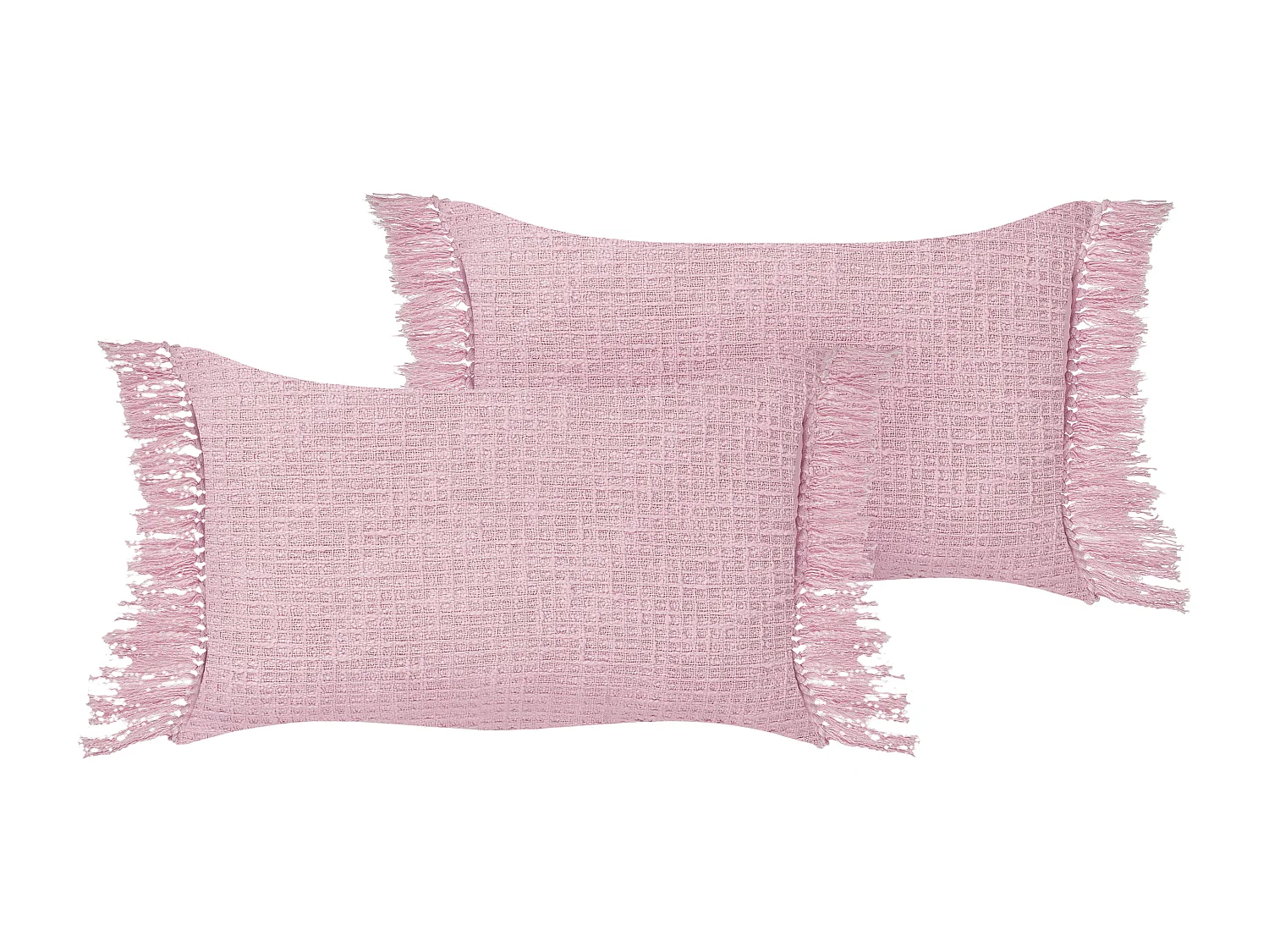 Set di 2 cuscini TANSY Cotone 40 x 60 cm Rosa Tinta unita