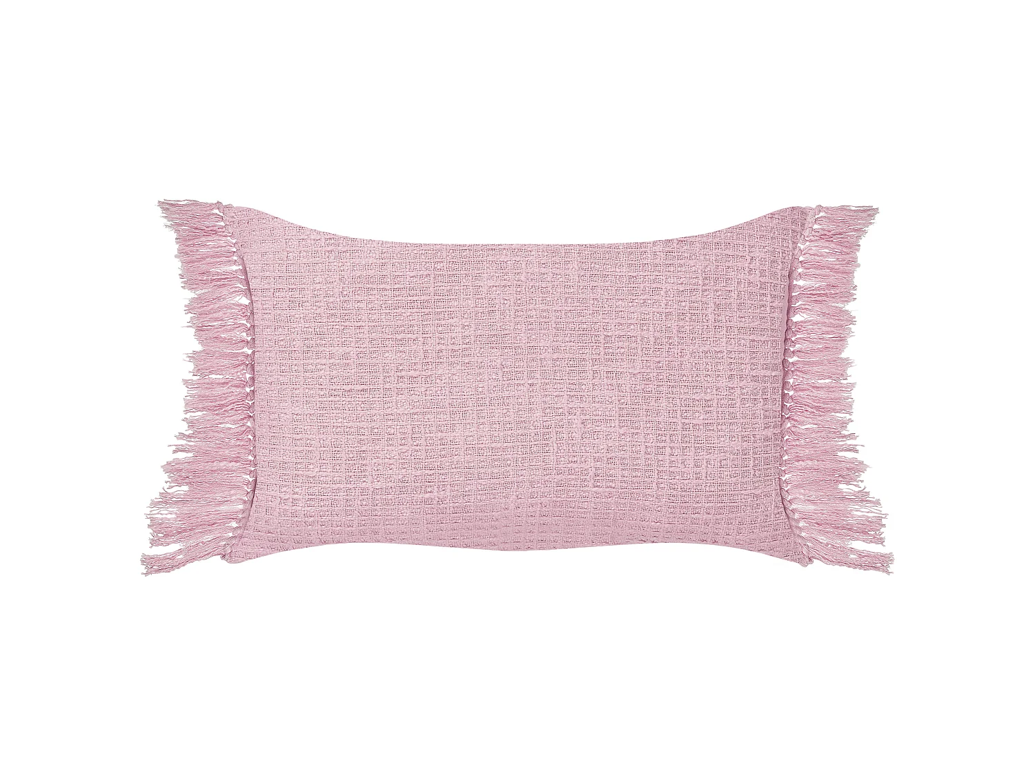Set of 2 Decorative Cushions TANSY Cotton 40 x 60 cm Pink Solid