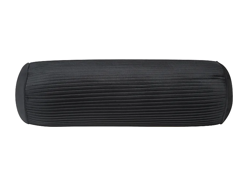 Cojín decorativo JONQUIL Terciopelo 22 x 60 cm Negro Liso