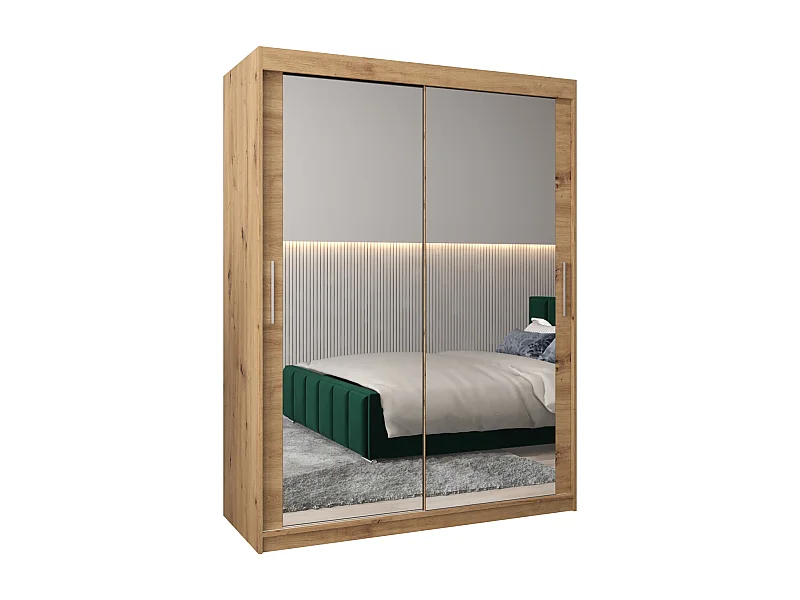 Schwebetürenschrank Tokyo 3 200/150/62 2-Türig (Artisan)