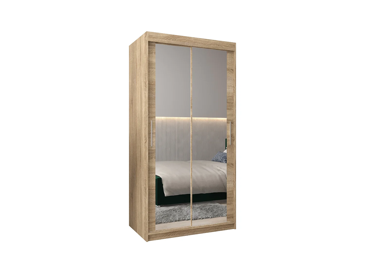 Schwebetürenschrank Tokyo 3 200/100/62 2-Türig (Sonoma)