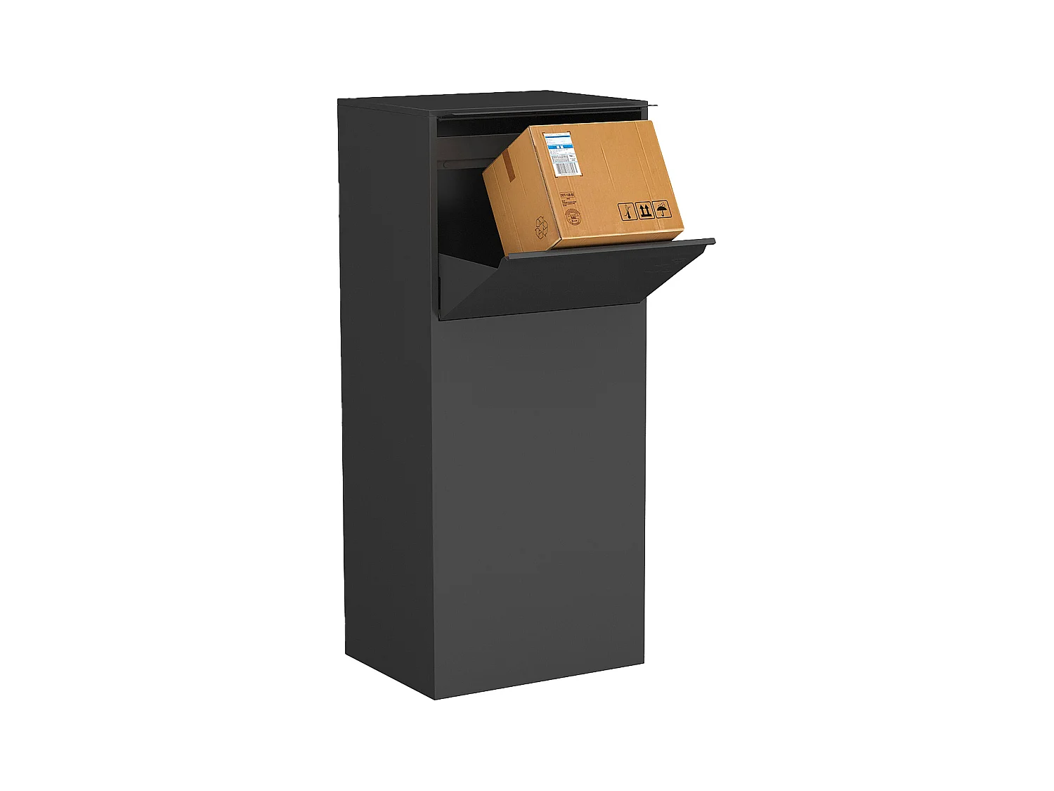 Antracit pakkeboks - L45 x B35 x H105 cm - COLIBRI