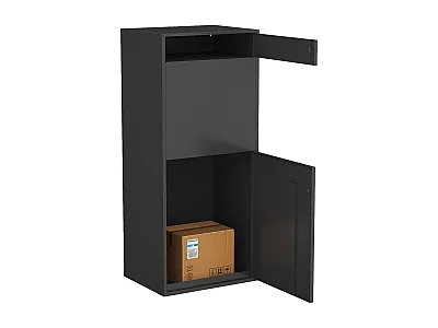 Boîte aux lettres avec compartiment à colis - L45 x l35 x H105 cm - gris anthracite - COLIBRI