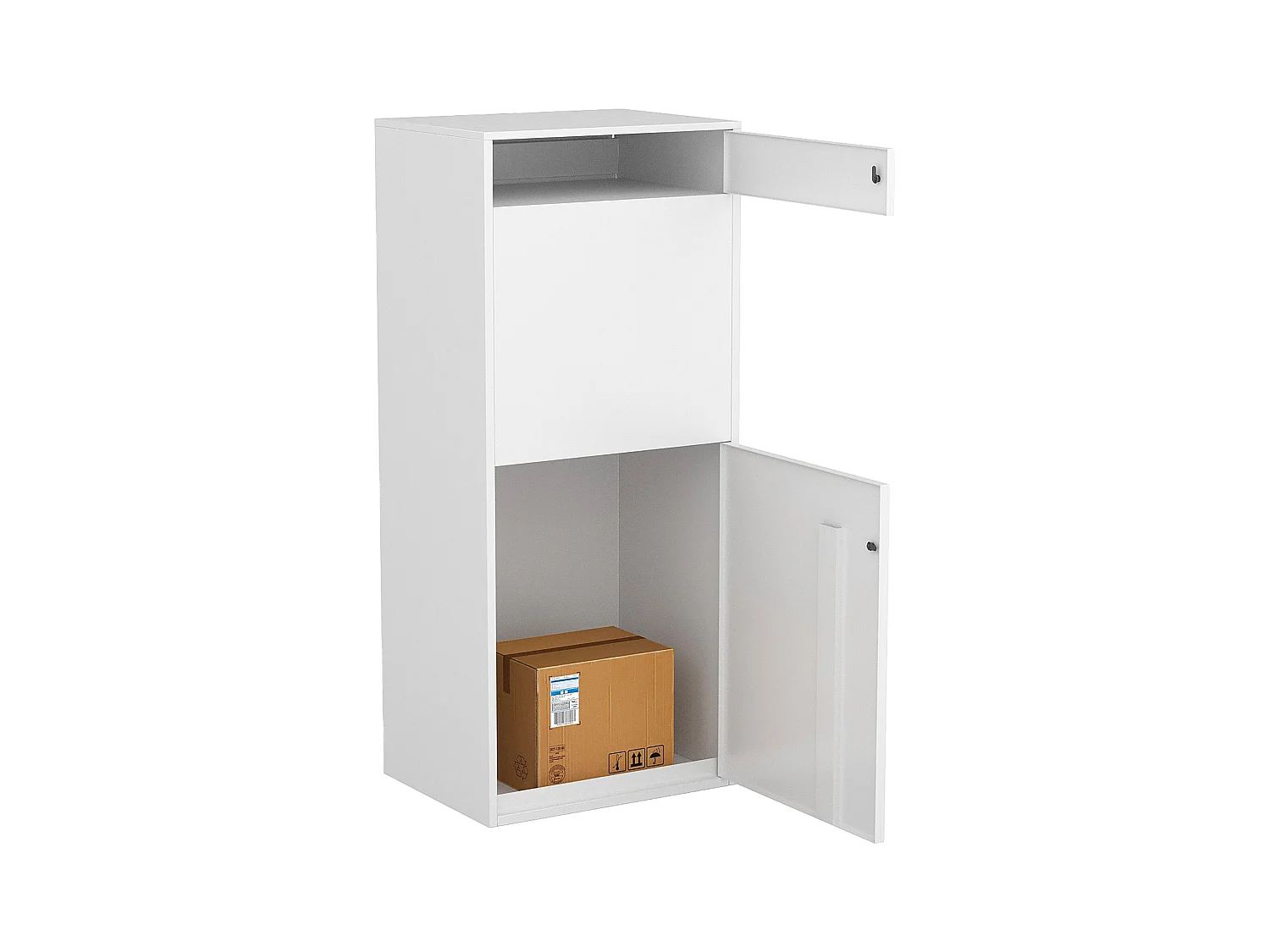 Cassetta per pacchi bianca - L45 x l35 x H105 cm - COLIBRI