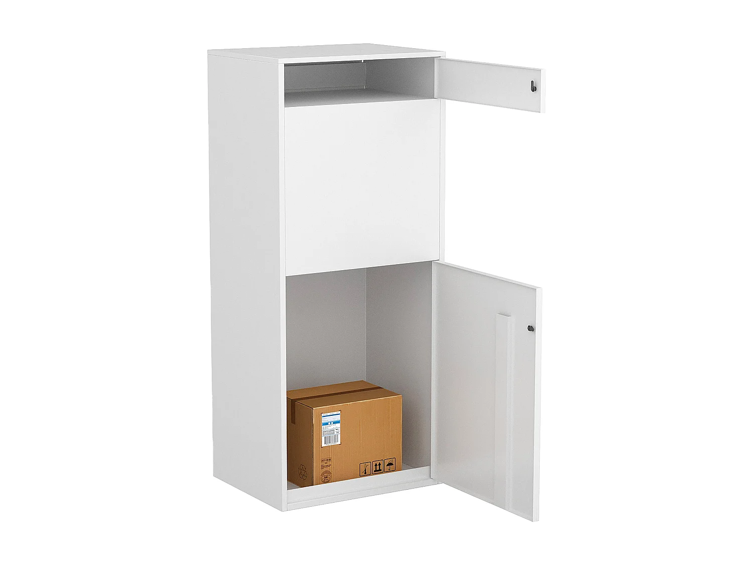 Cassetta per pacchi bianca - L45 x l35 x H105 cm - COLIBRI