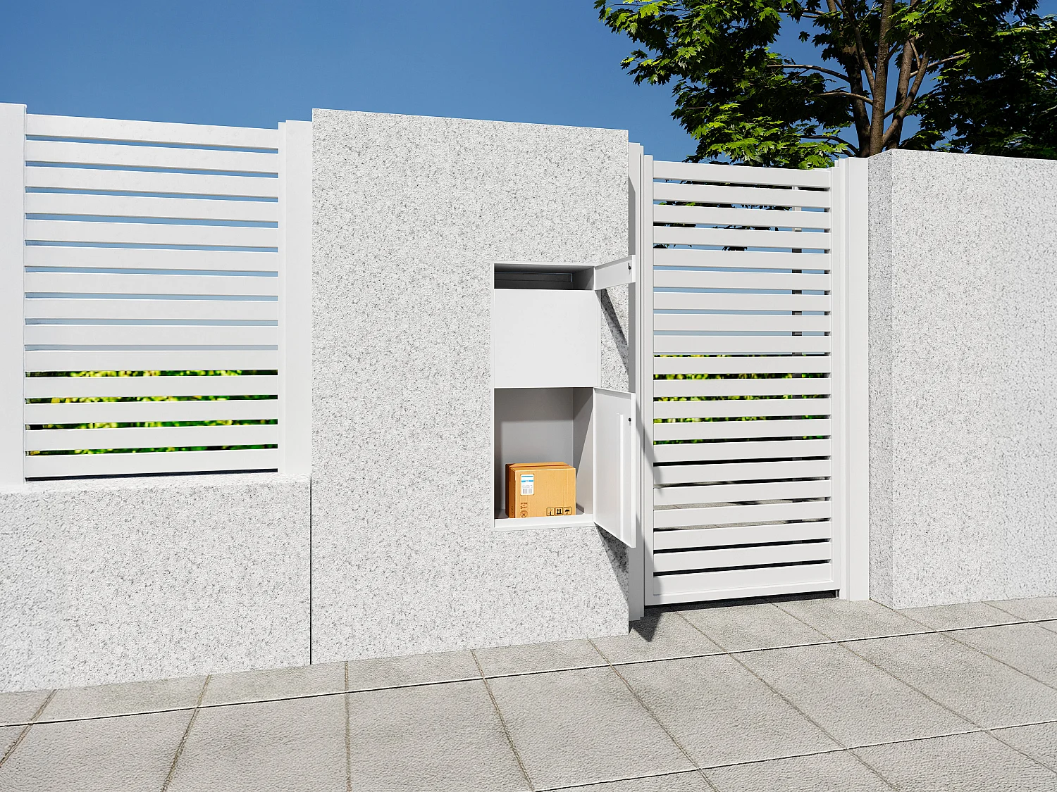 Cassetta per pacchi bianca - L45 x l35 x H105 cm - COLIBRI