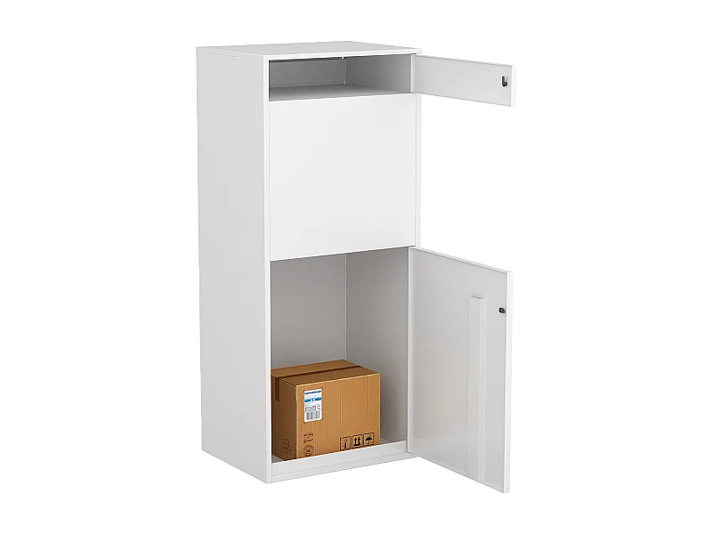 Paketbriefkasten - Weiß - L45 x B35 x H105 cm - COLIBRI