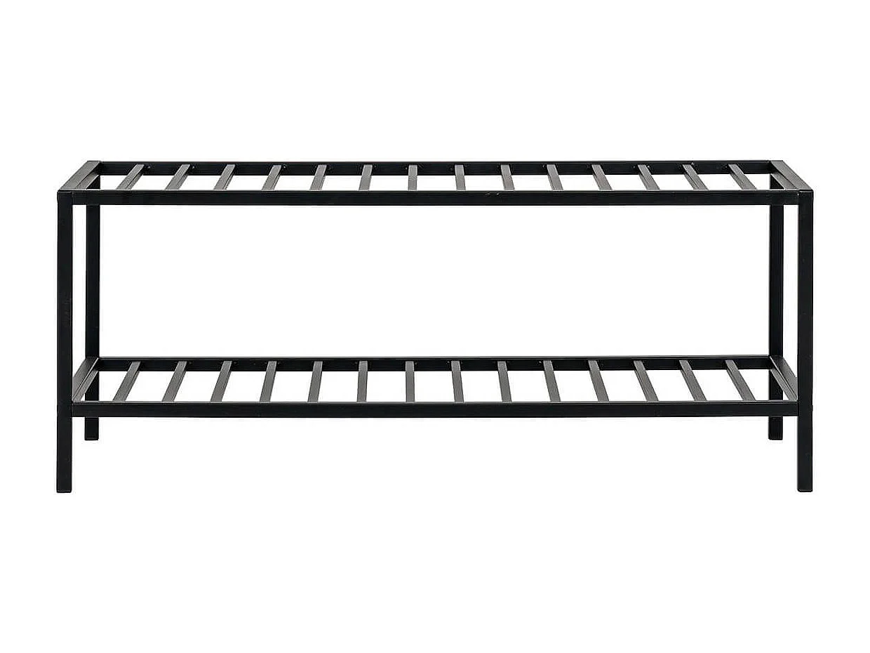 HARALD - Range-chaussures 2 Niveaux en Acier Noir