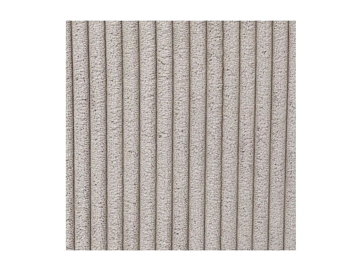 AMORY - Fauteuil en velours côtelé coloris taupe pieds et accoudoirs en hévéa