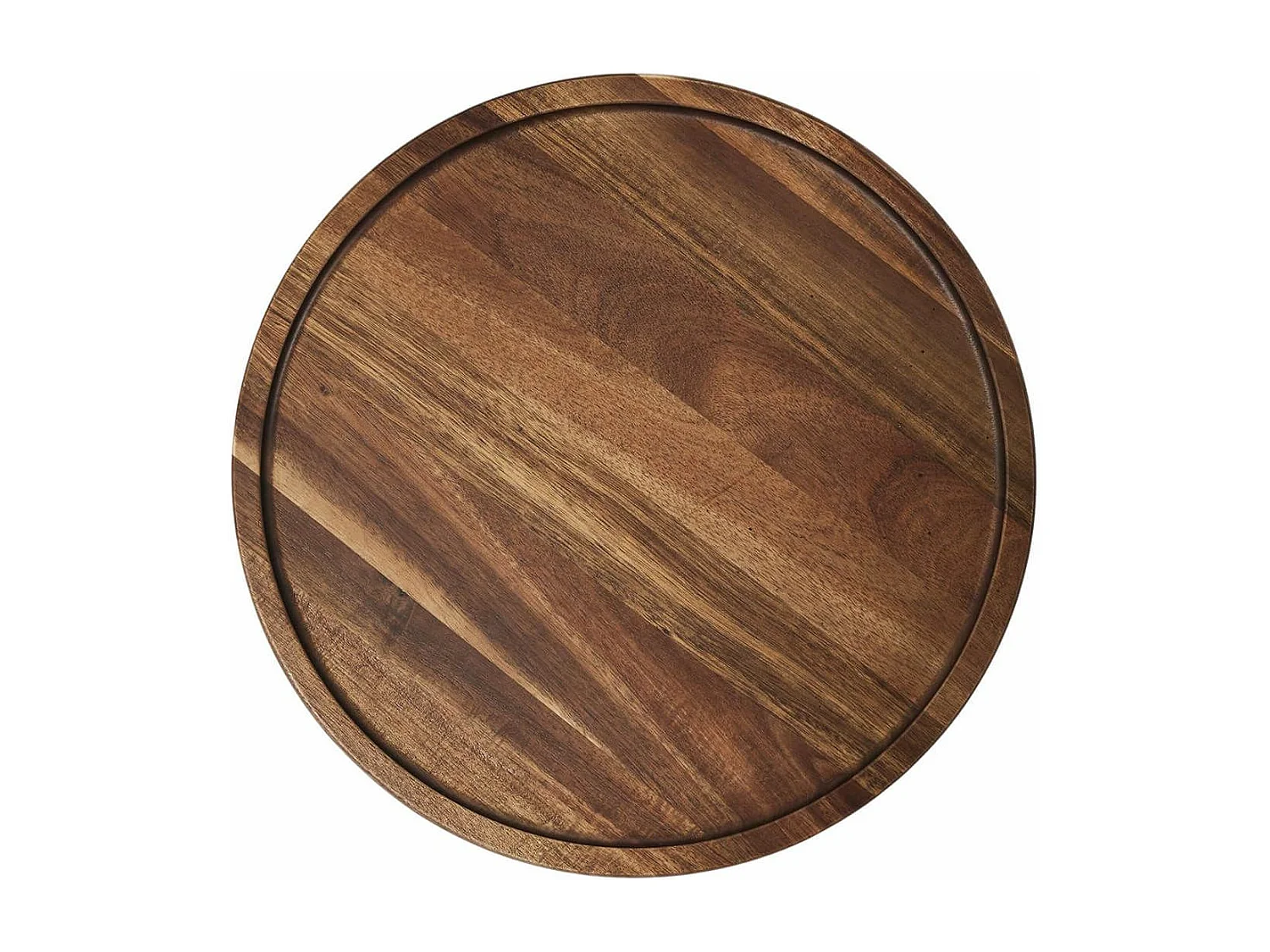 BENEDICT - Lot de 2 tables basses rondes gigogne en acacia teinté noyer