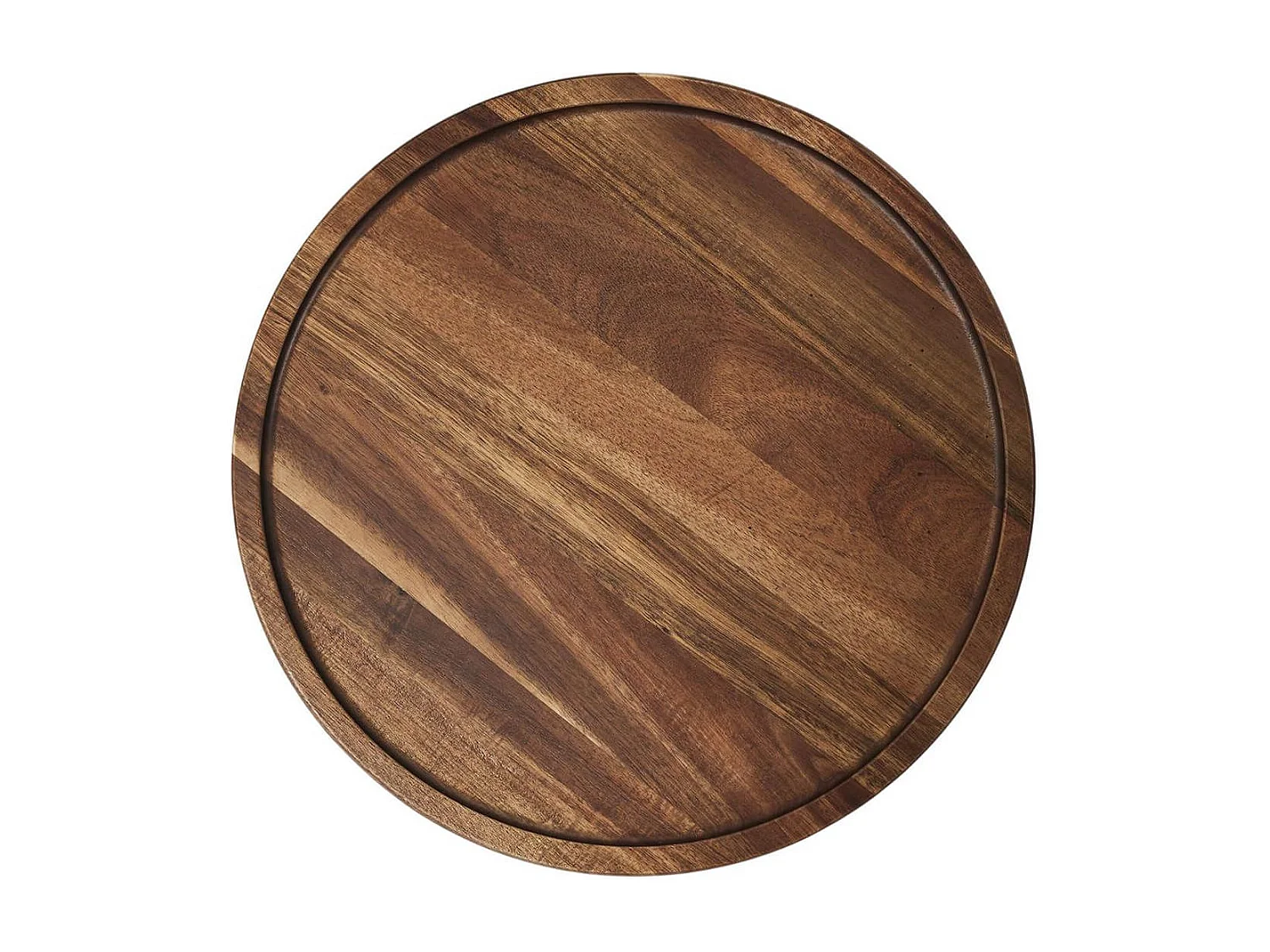 BENEDICT - Lot de 2 tables basses rondes gigogne en acacia teinté noyer