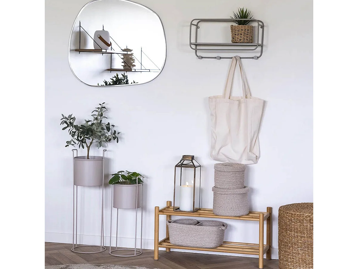 ULYSSE - Lot de 3 Paniers en Coton Beige