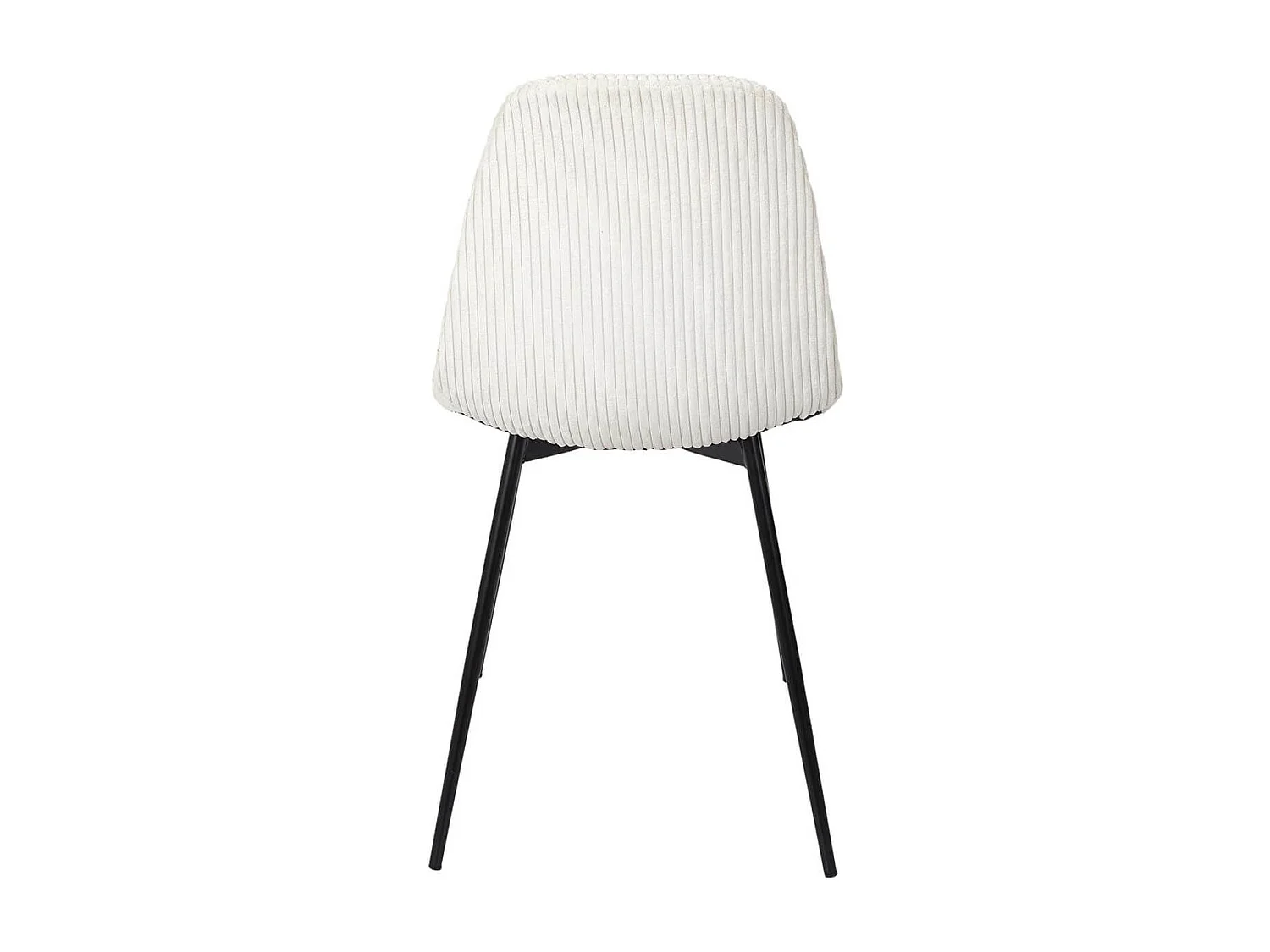 AMORY - Lot de 2 chaises en velours côtelé coloris crème