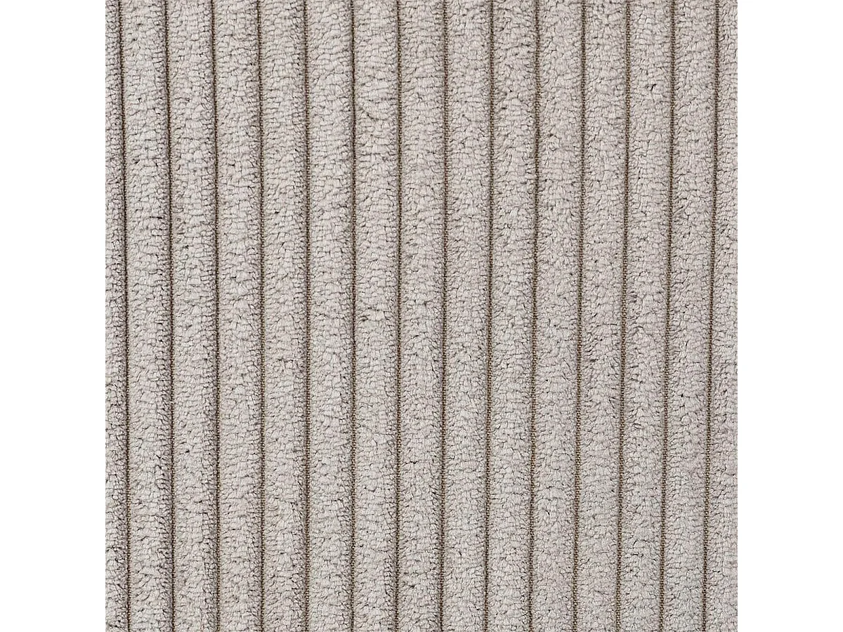 AMORY - Lot de 2 fauteuils de table en velours côtelé coloris taupe