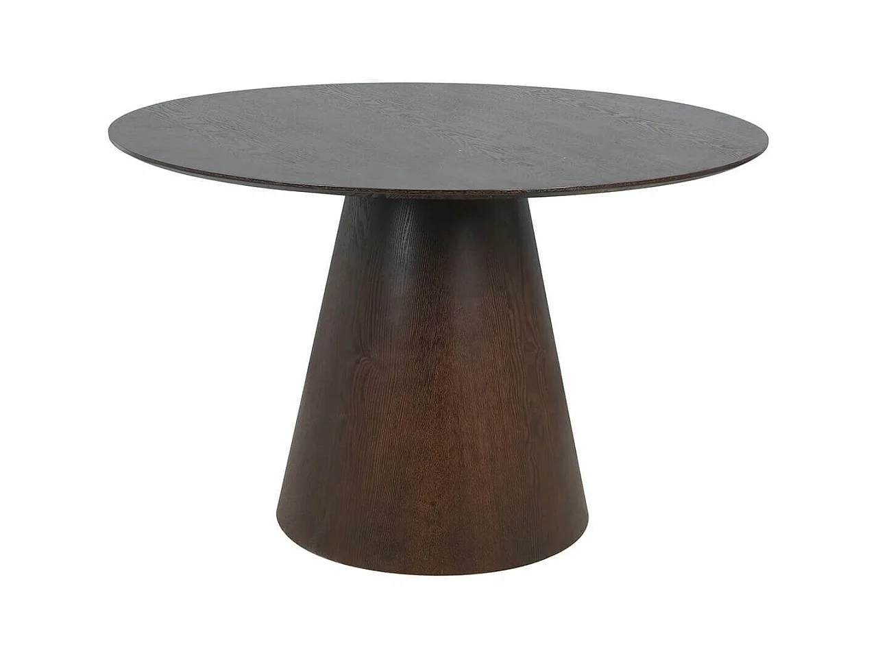 CARACAS - Table Ronde 120cm Pied Central MDF Placage Noyer