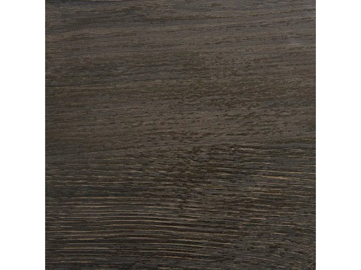 ANKARA - Table repas Ovale Pieds Relief MDF Effet bois foncé