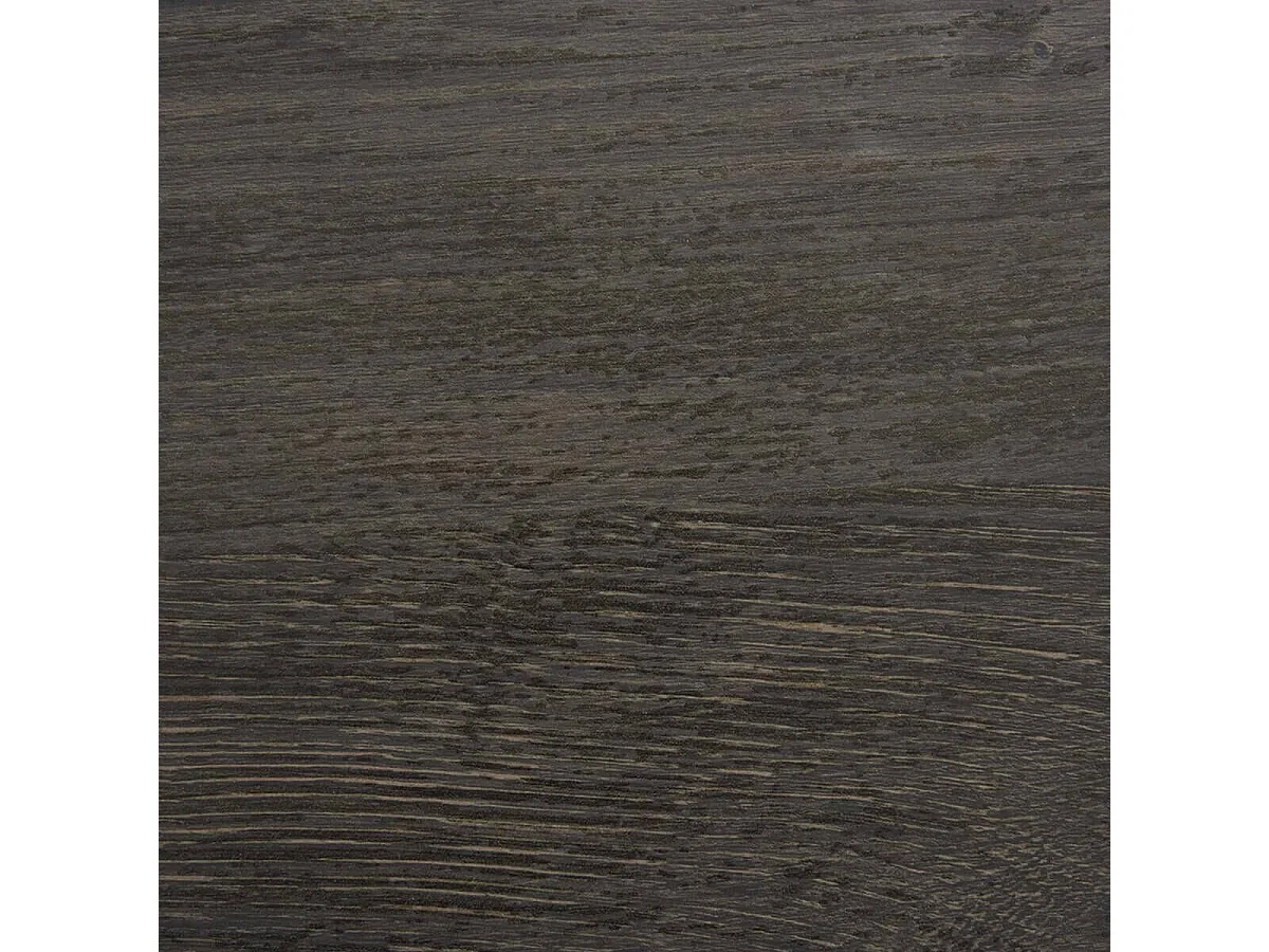 ANKARA - Table repas Ronde 120cm Pieds Relief MDF Effet bois foncé