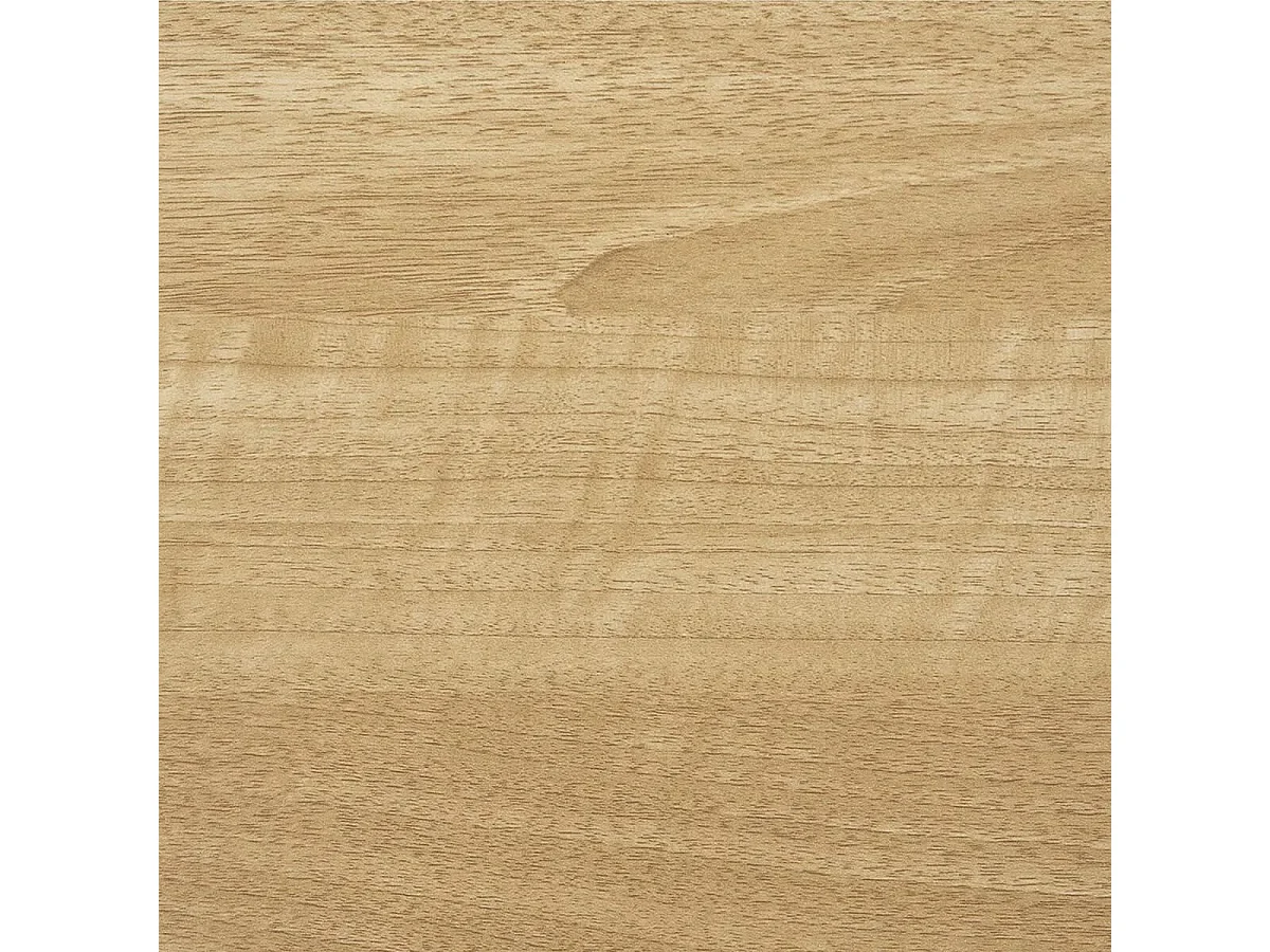 BISTRO - Table Carrée Plateau Mélaminé Effet Bois Pied Central Métal Noir