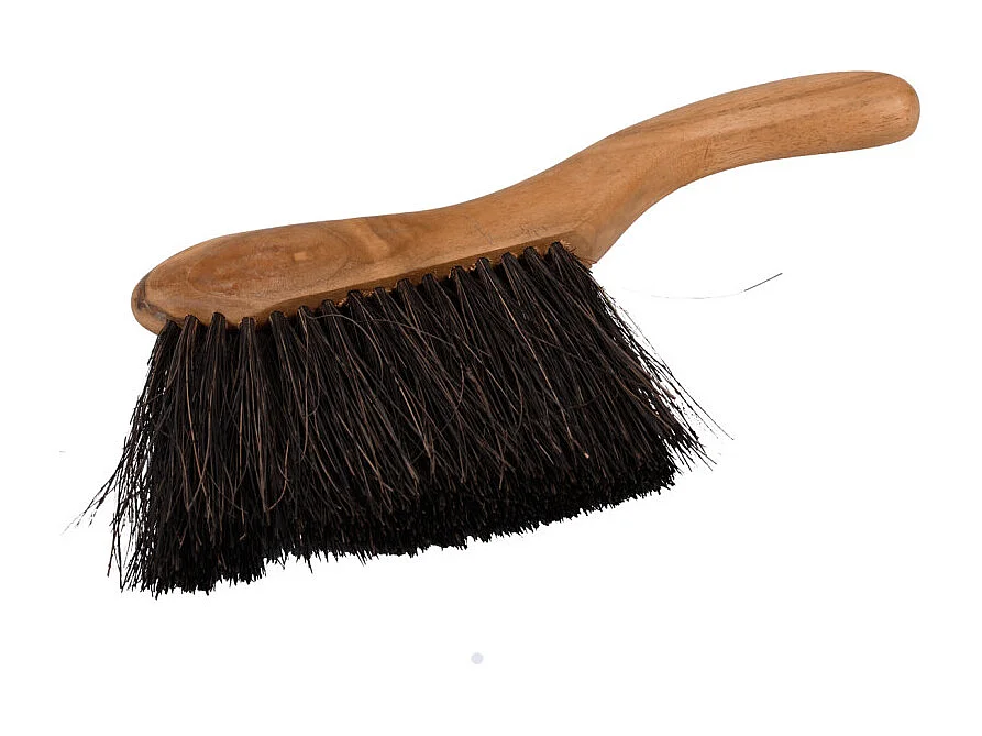 Lot de 2 balayettes en bois de teck et fibre de palmier - ANGELICA 01