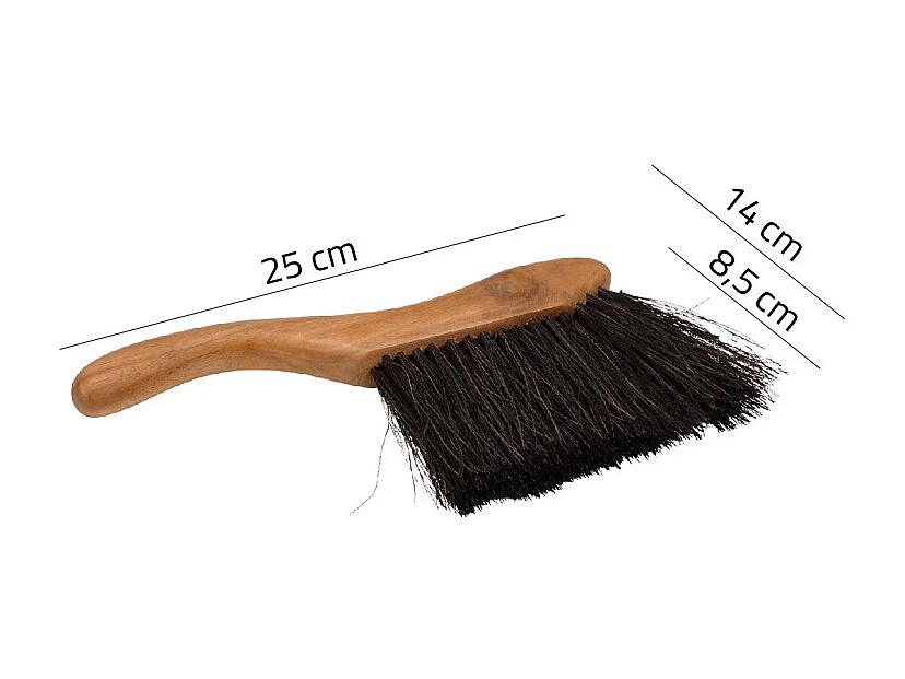 Lot de 2 balayettes en bois de teck et fibre de palmier - ANGELICA 01