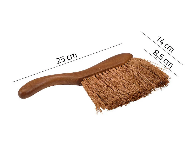 Lot de 2 balayettes en bois de teck et fibre de coco - ANGELICA 02