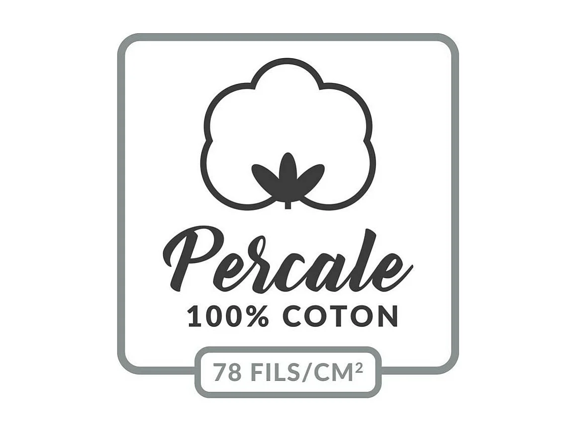 Funda de Edredón de Percal de Algodón Liso 260 x 240 cm