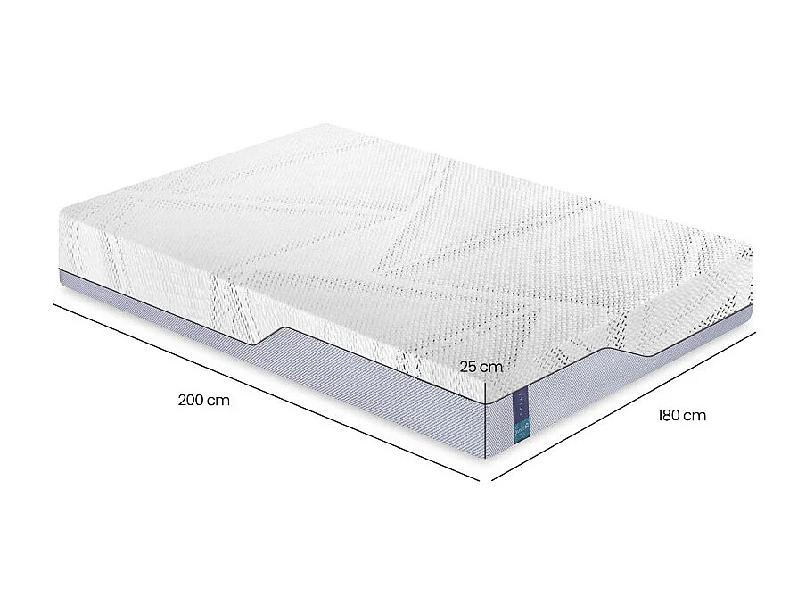 Matelas 180 x 200 cm mousse mémoire de forme au gel AirFeel™ – SONGES