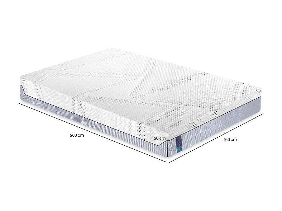 Matelas 160 x 200 cm mousse mémoire de forme et gel Air Feel™ – MIRAGE