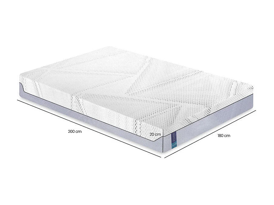 Matelas 180 x 200 cm mousse mémoire de forme et gel Air Feel™ – MIRAGE