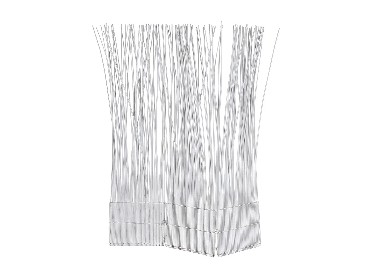 Paravent en bois osier coloris blanc - longueur 135 x profondeur 3 x Hauteur 170 cm