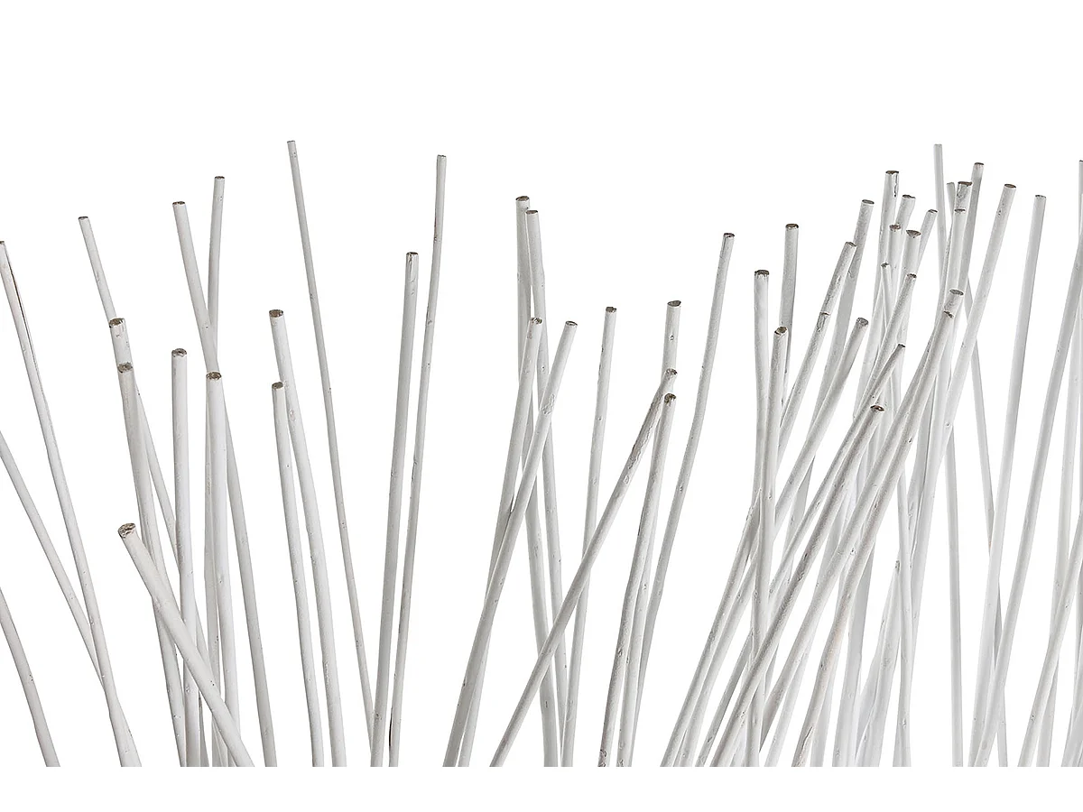 Paravent en bois osier coloris blanc - longueur 135 x profondeur 3 x Hauteur 170 cm