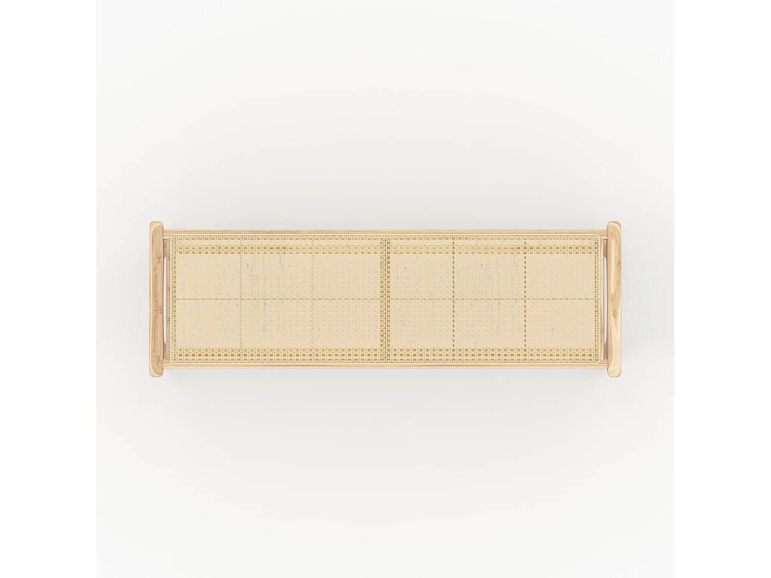 Banc 120 cm en bois de teck et cannage - Kuna