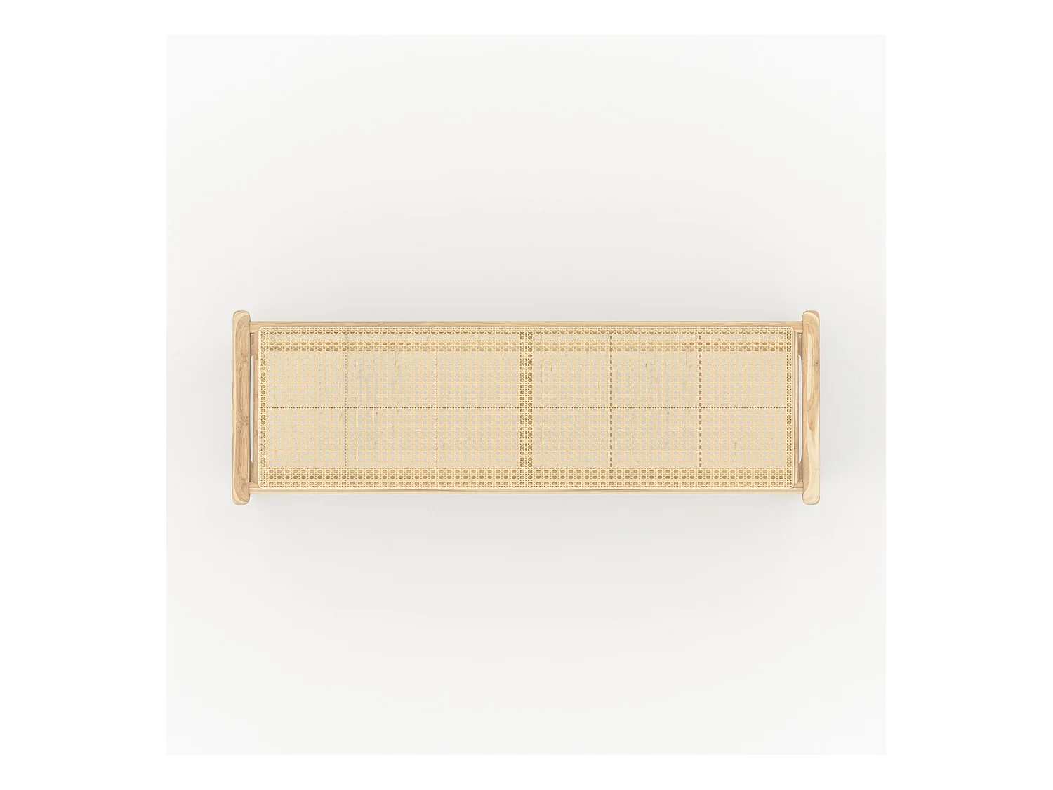 Banc 120 cm en bois de teck et cannage - Kuna