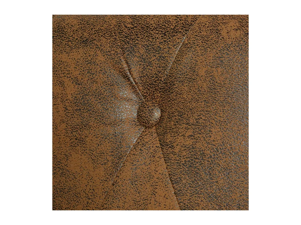 Canapé Chesterfield 2 places cuir artificiel marron
