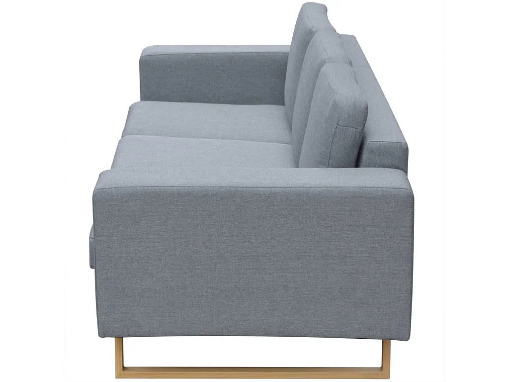 Ensemble de canapé à 2 places et à 3 places Gris clair