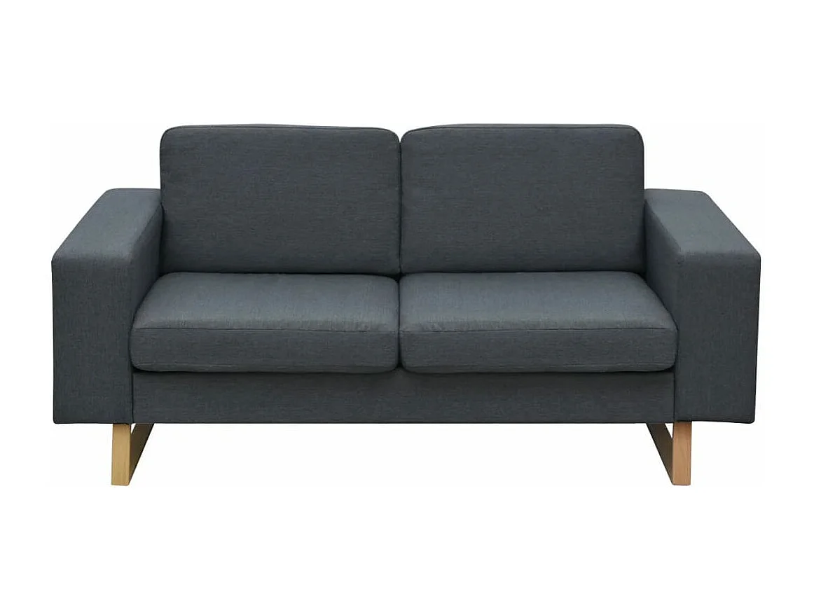 Ensemble de canapés à 2 places et à 3 places Gris foncé