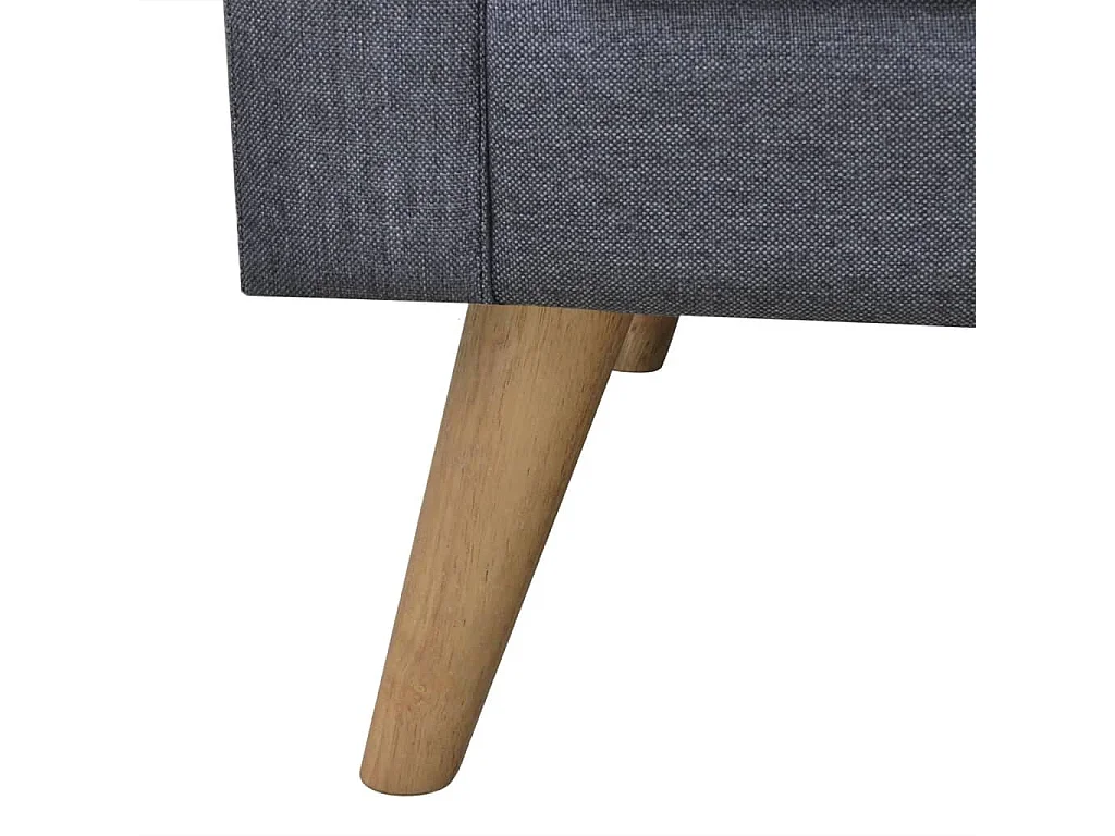 Jeu de canapé à 2 places et à 3 places Tissu Gris foncé