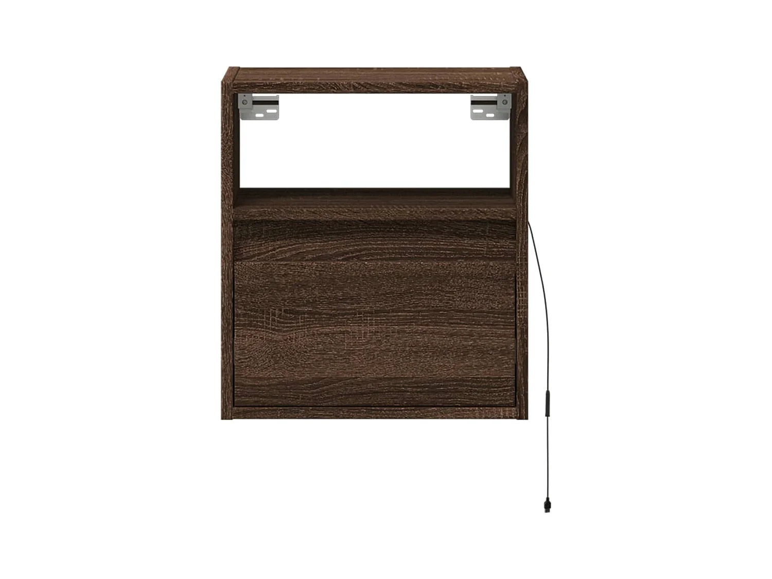 Meuble TV mural avec lumières LED chêne marron 41x31x45 cm