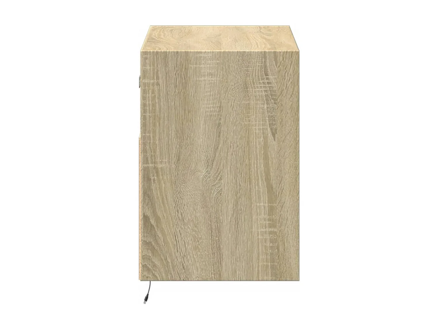 Meuble TV mural avec lumières LED chêne sonoma 80x31x45 cm