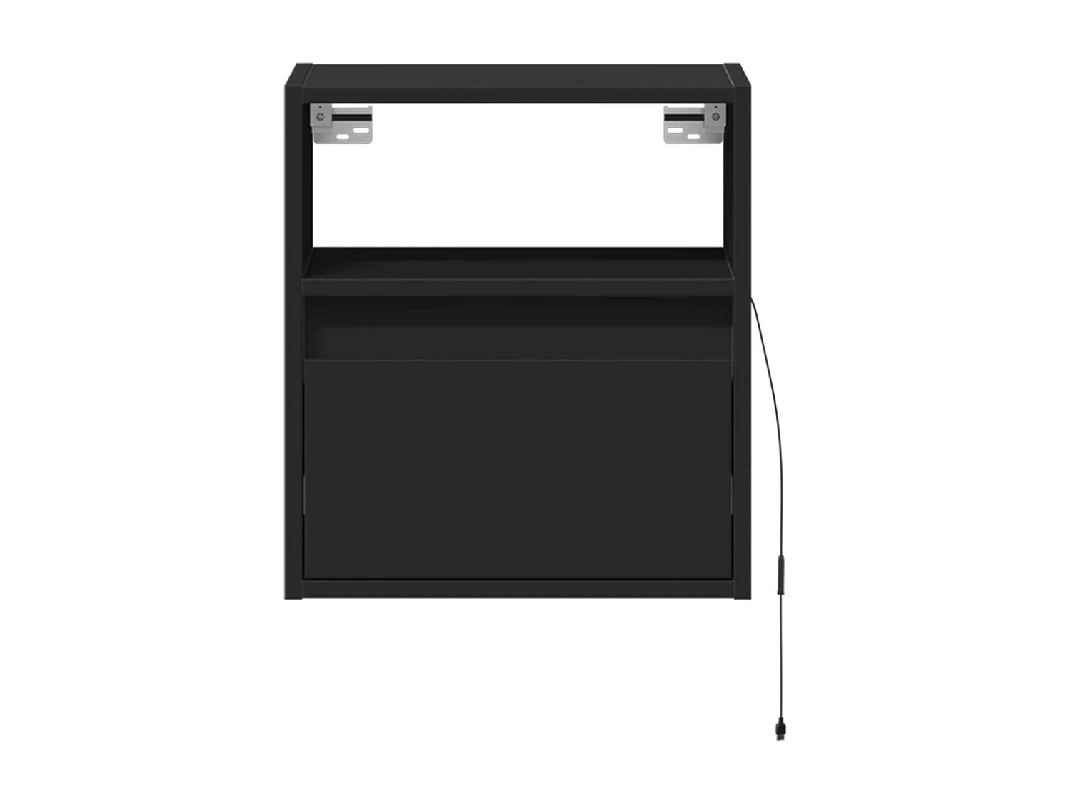 Tv-wandmeubel met LED-verlichting 41x31x45 cm zwart