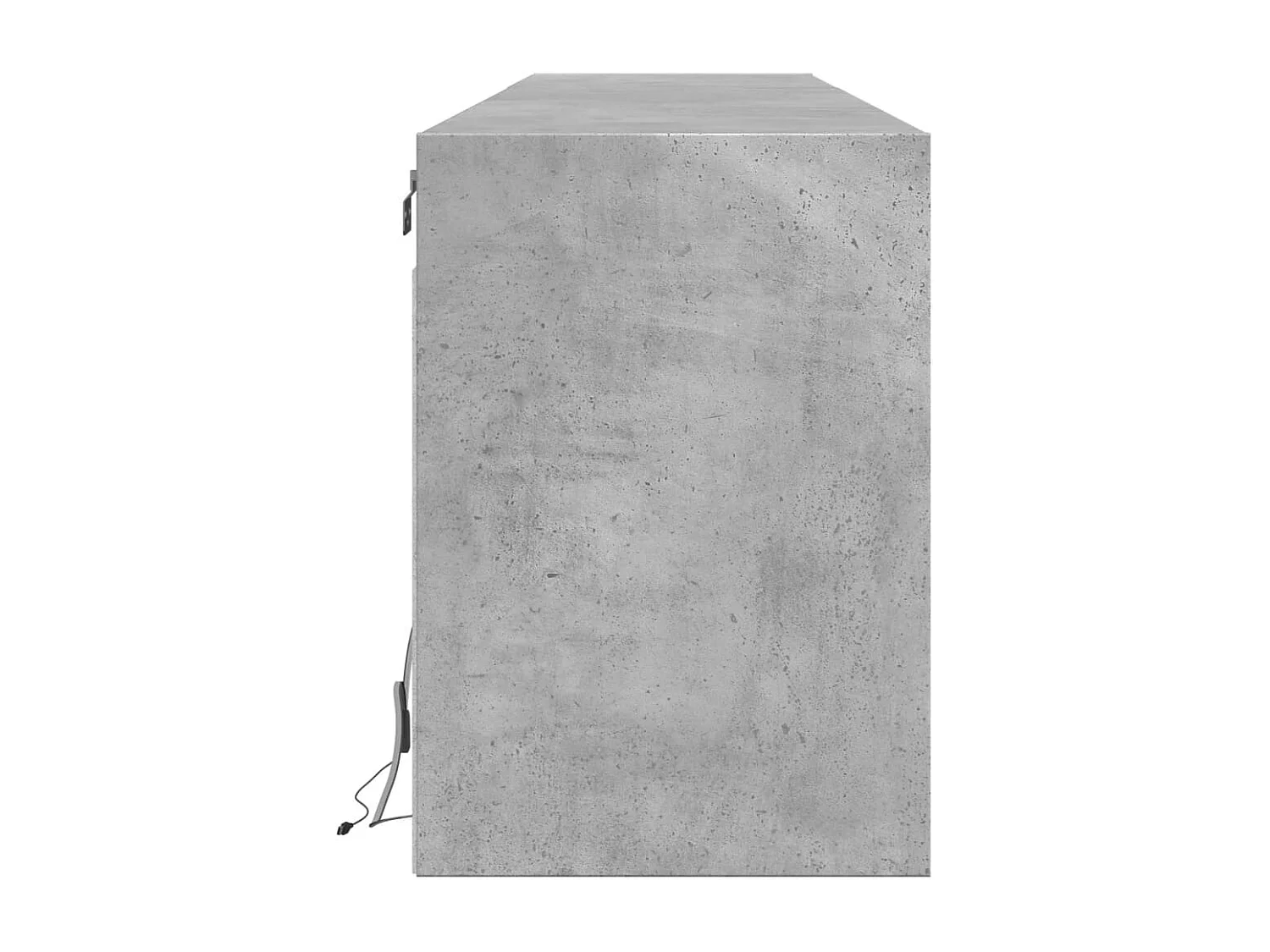 Meuble TV mural avec LED gris béton 180x31x45 cm