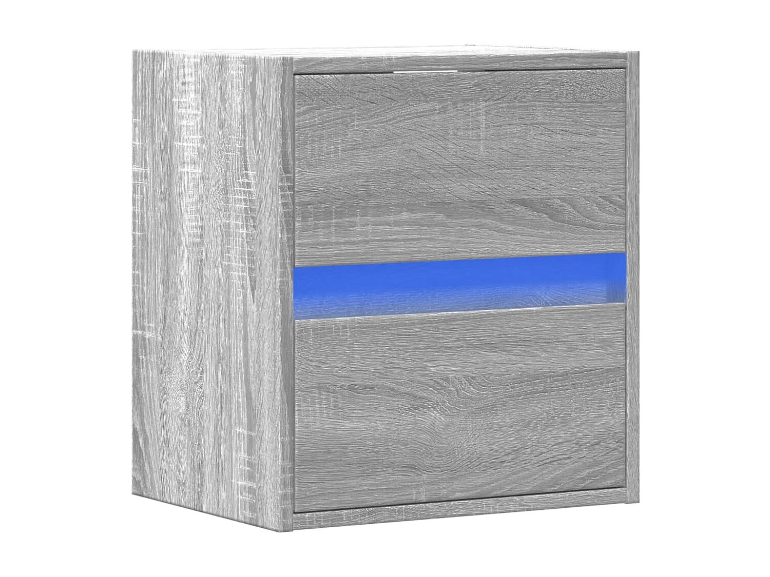 Tv-wandmeubel met LED-verlichting 41x31x45 cm grijs sonoma