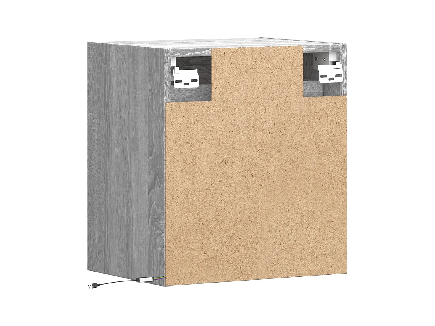 Meubles TV muraux et lumières LED 2 pièces sonoma gris 41x31x45 cm