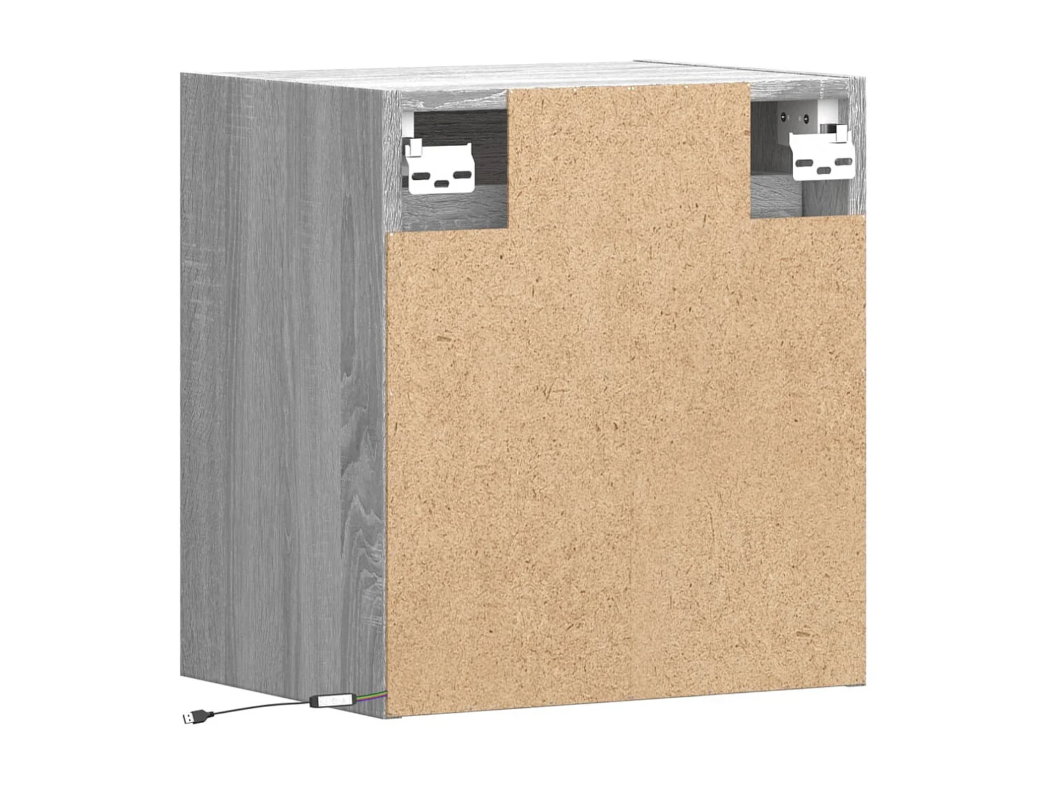 Meubles TV muraux et lumières LED 2 pièces sonoma gris 41x31x45 cm